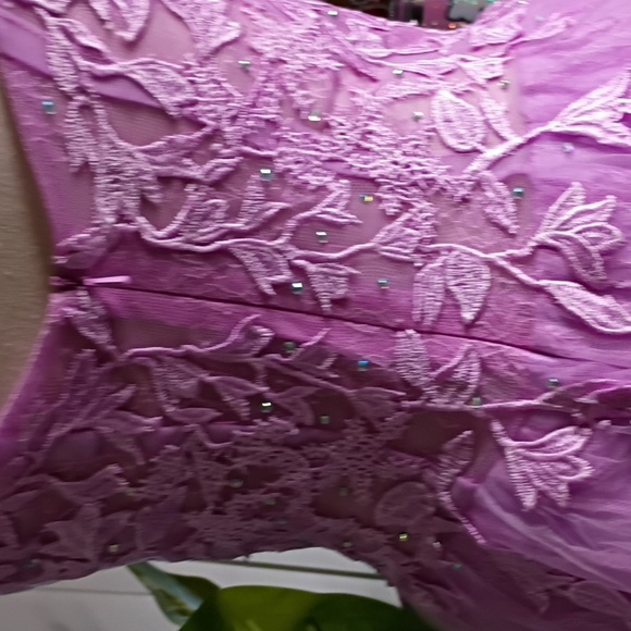 Lavetir Elegant Pink Lace Dress - Picture 6 of 6